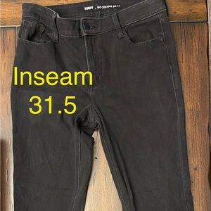 Old Navy Rockstar 24/7 Black SUPER SOFT Denim 10 Tall